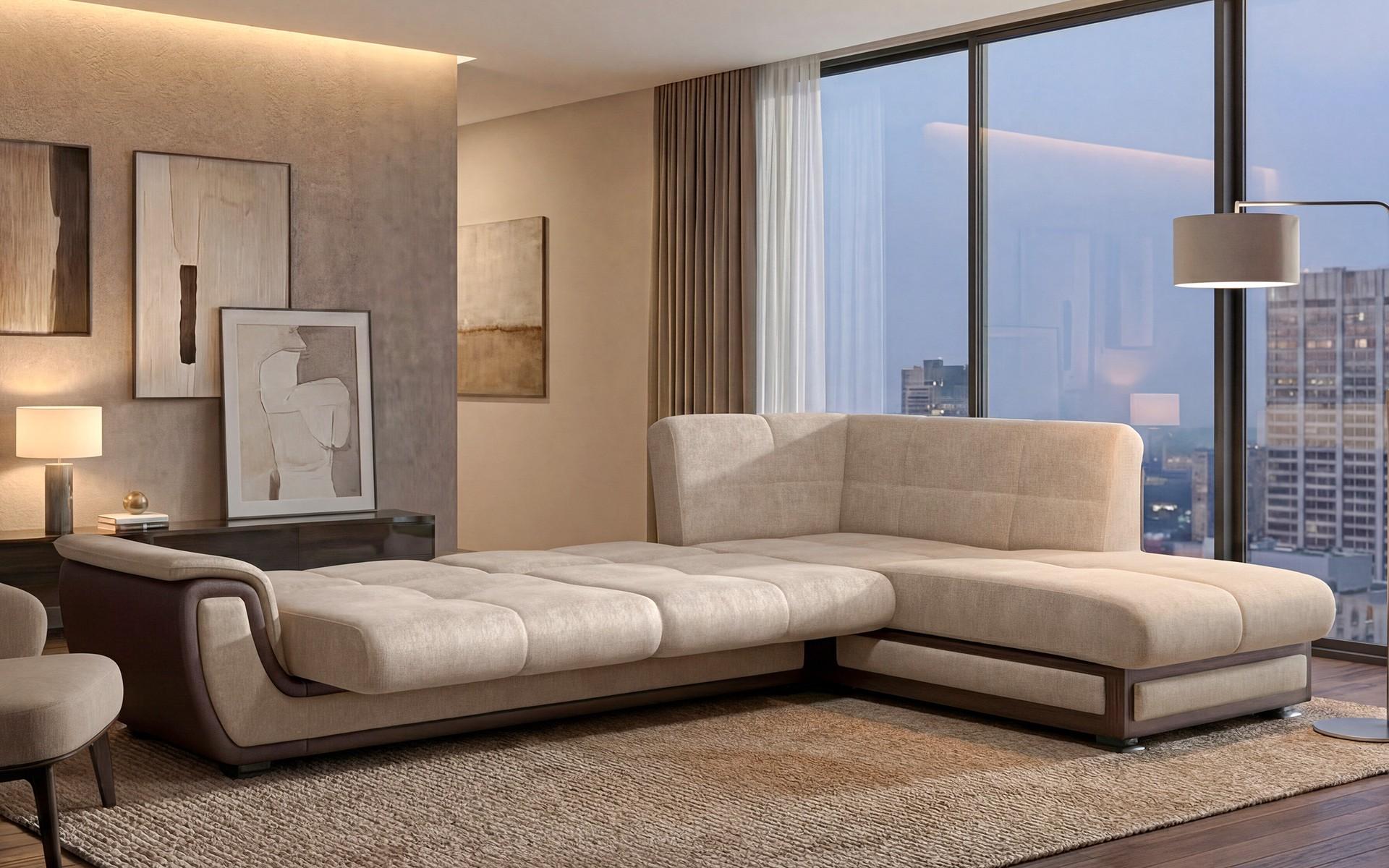 Coltar extensibil + mecanism click- clack Princess II, bej inchis + piele maro  4